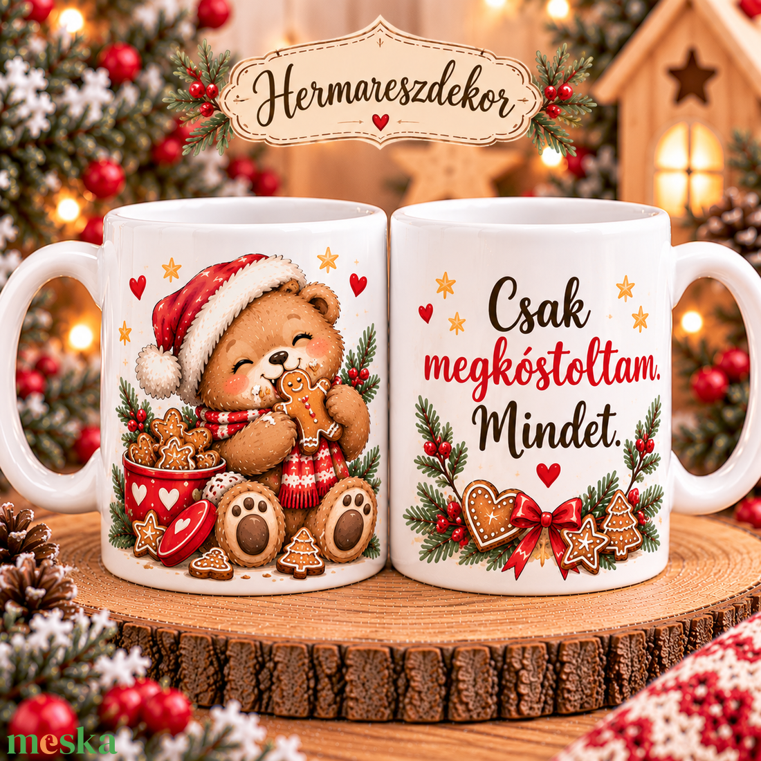 Egyedi Karácsonyi bögrék, amik mosolyt csalnak az arcodra! - otthon & életmód - konyhafelszerelés, tálalás - tálalás - bögre & csésze - Meska.hu