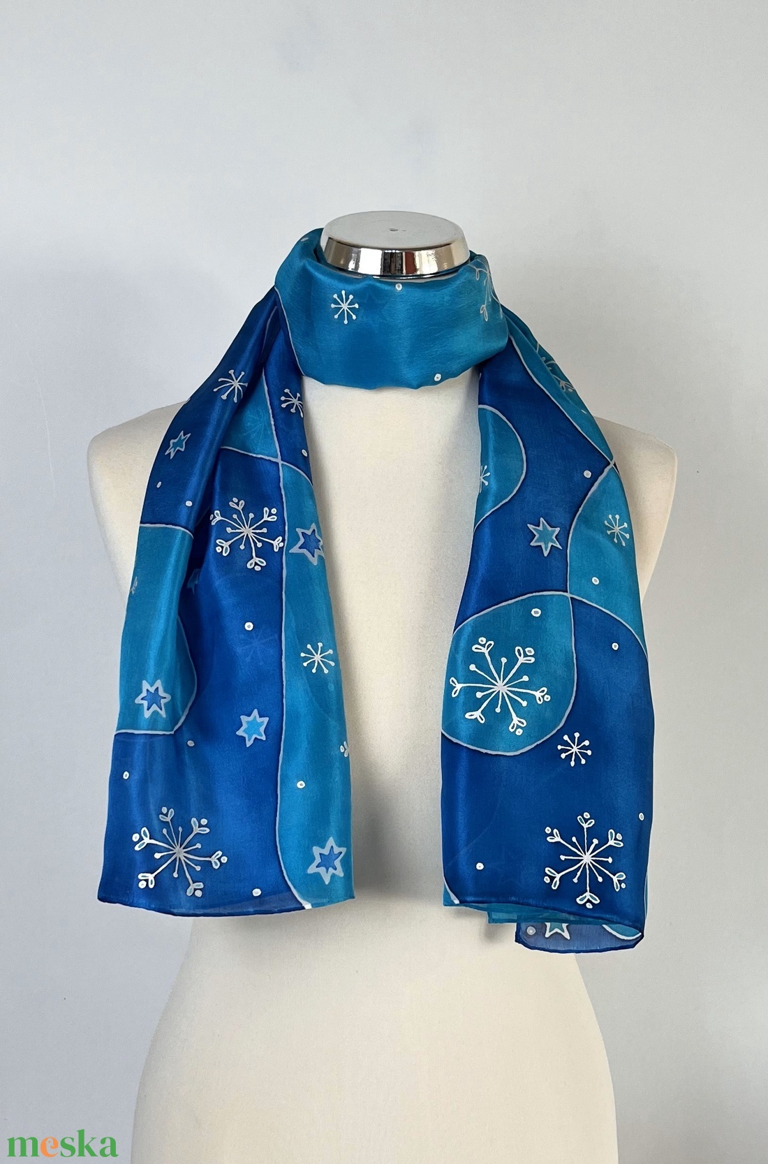 Téli hangulat selyemsál - ruha & divat - sál, sapka, kendő - sál - Meska.hu