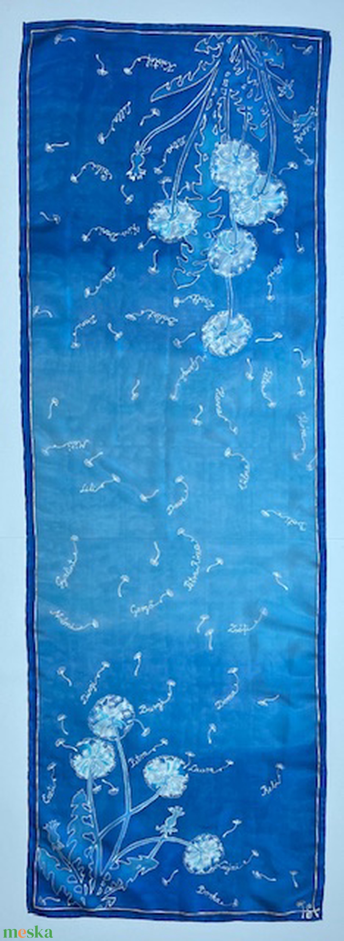 Pitypangos selyemsál nevekkel - ruha & divat - sál, sapka, kendő - sál - Meska.hu