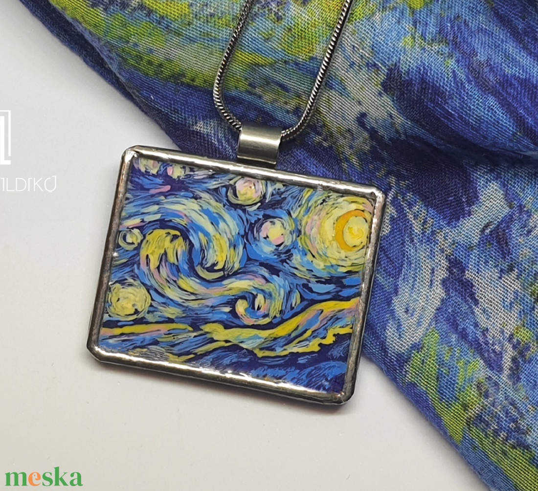 an Gogh - Csillagos éj medál - ékszer - nyaklánc - medálos nyaklánc - Meska.hu an Gogh - Csillagos éj medál - ékszer - nyaklánc - medálos nyaklánc - Meska.hu