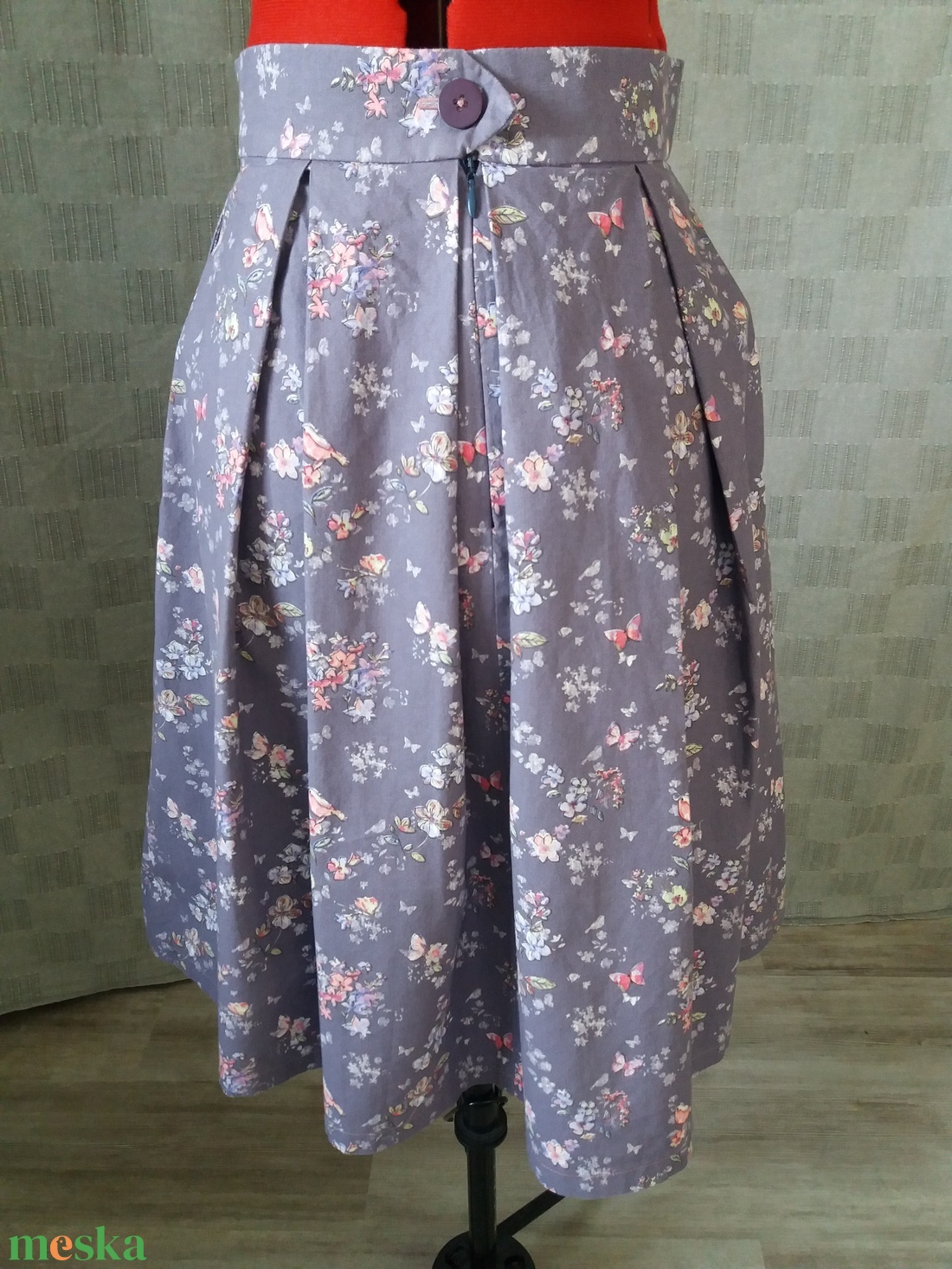 Virágos szoknya - ruha & divat - női ruha - szoknya - Meska.hu
