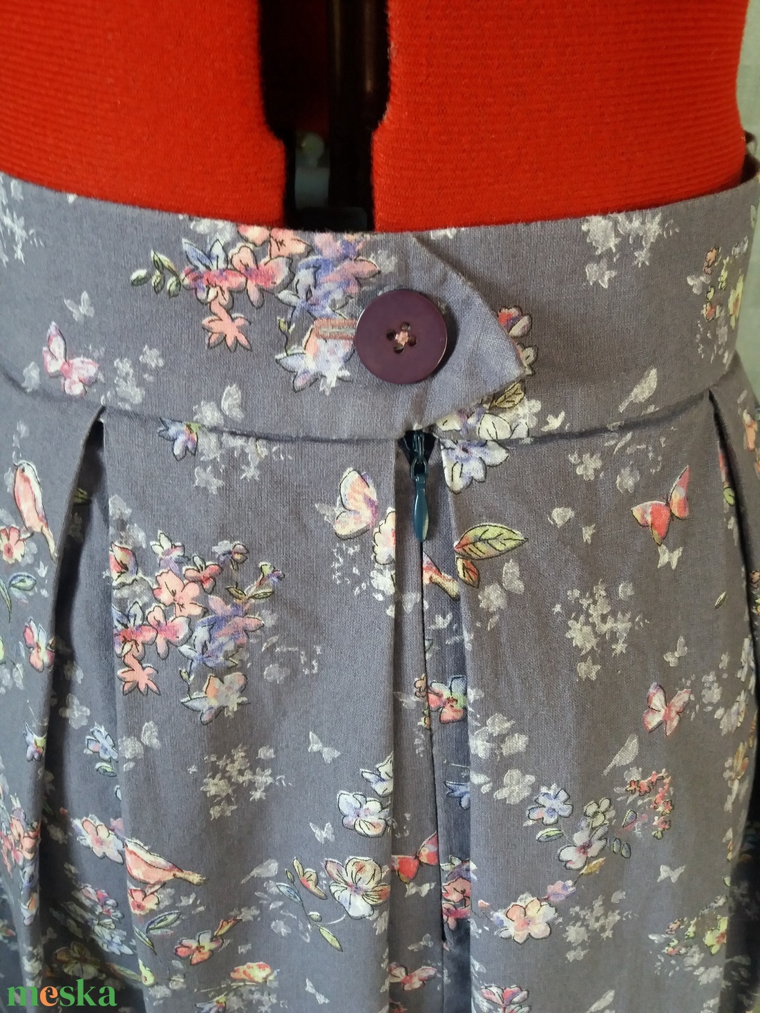 Virágos szoknya - ruha & divat - női ruha - szoknya - Meska.hu