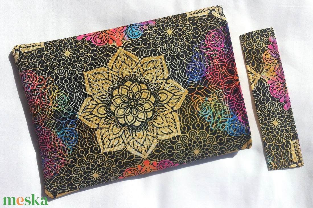 Mandalás könyv védő/ tablet tok - vízálló - könyvjelzővel szettben - könyv & zene - könyvtok - Meska.hu