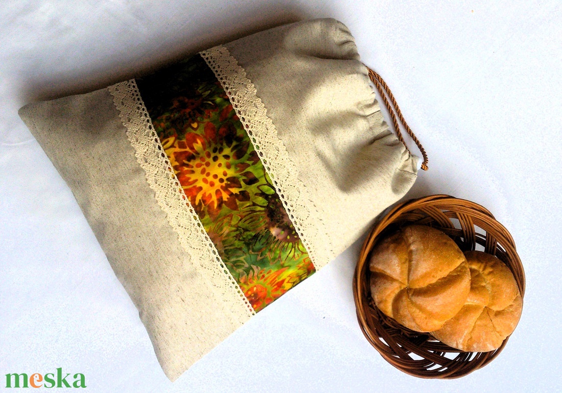 Akciós! Kenyeres zsák - péksüteményes zsák - napraforgós - zero waste- Ajándék - otthon & életmód - konyhafelszerelés, tálalás - konyhai tárolás - kenyértartó - Meska.hu