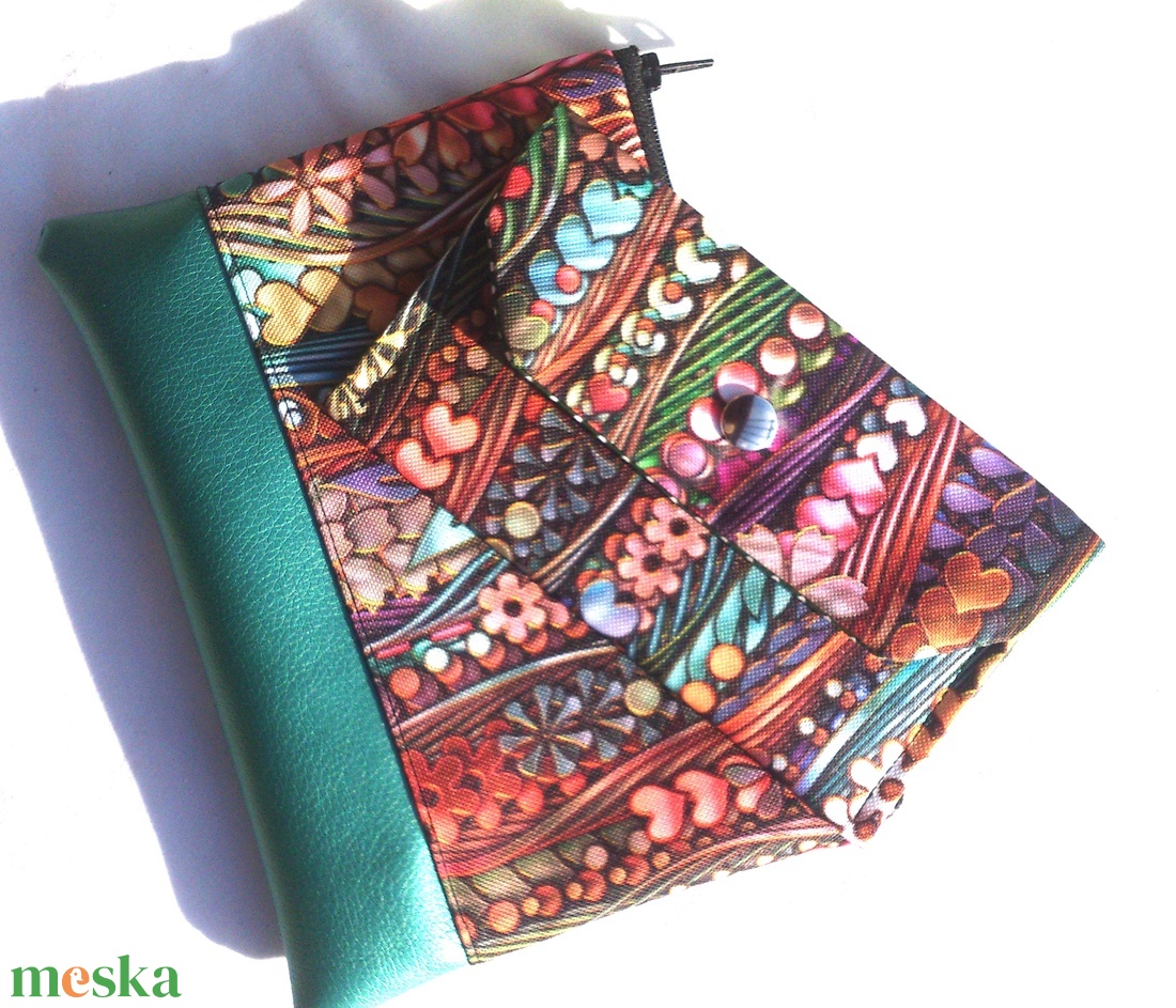 Akciós! Türkiz-zöld - menta - vízálló neszi, zsepitartó - ajándék szett - Karácsony - táska & tok - neszesszer - Meska.hu