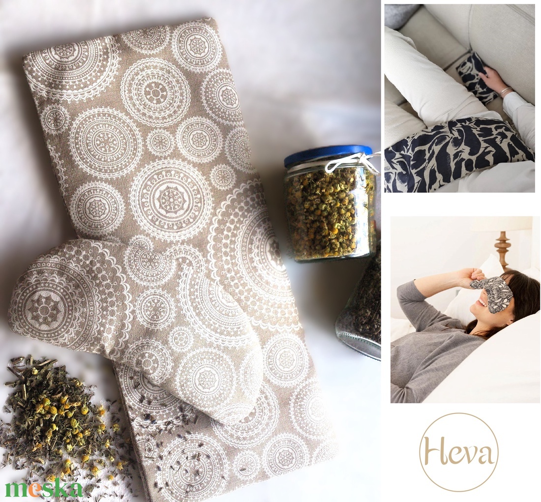 Akciós! Aromaterápiás - Bio relax- szett - szempárna +testpárna - ajándék - anyák napja -  - szépségápolás - egészségmegőrzési kellékek - gyógynövénypárna - Meska.hu