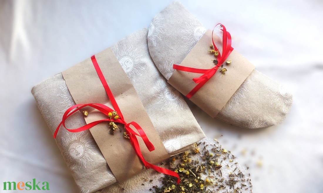 Akciós! Aromaterápiás - Bio relax- szett - szempárna +testpárna - ajándék -  - szépségápolás - egészségmegőrzési kellékek - gyógynövénypárna - Meska.hu