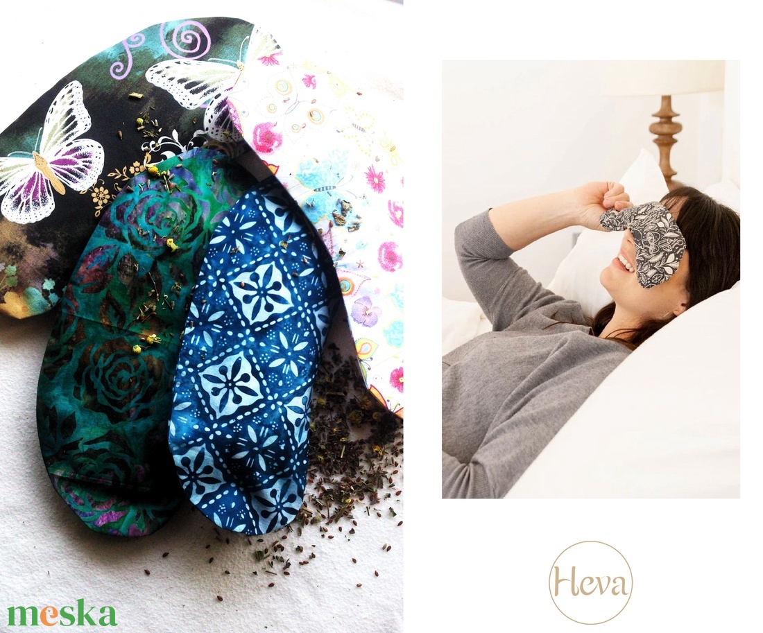 Akciós! Aromaterápiás - Bio relax - szempárna- ajándék - anyák napja + díszcsomagolással - szépségápolás - egészségmegőrzési kellékek - gyógynövénypárna - Meska.hu