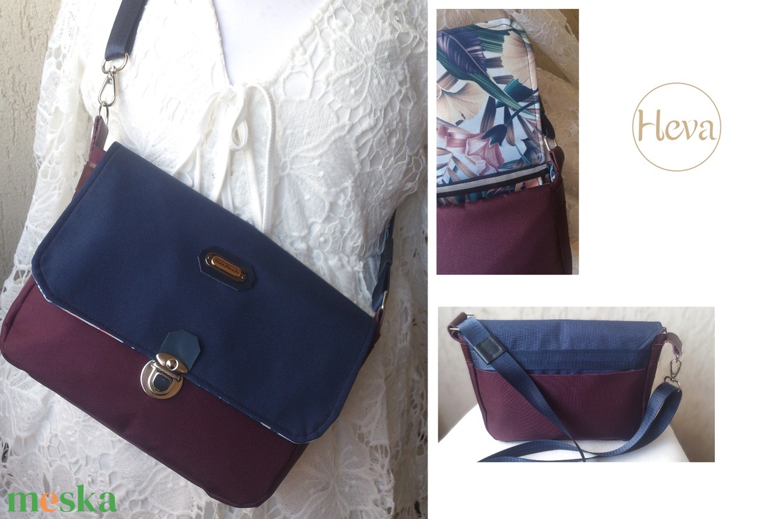 Padlizsán - kék - crossbody válltáska/testtáska - ajándék- variálható táska - Heva táska - táska & tok - variálható táska - Meska.hu Padlizsán - kék - crossbody válltáska/testtáska - ajándék- variálható táska - Heva táska - táska & tok - variálható táska - Meska.hu