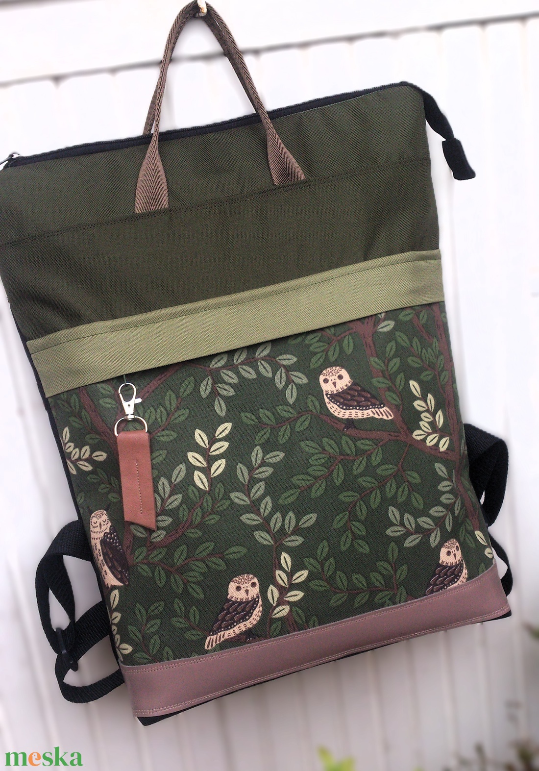 Zöld - baglyos hátizsák/kézitáska- vízálló - valódi bőrrel - pakolós hátizsák - ajándék - kismamáknak - táska & tok - hátizsák - hátizsák - Meska.hu Zöld - baglyos hátizsák/kézitáska- vízálló - valódi bőrrel - pakolós hátizsák - ajándék - kismamáknak - táska & tok - hátizsák - hátizsák - Meska.hu