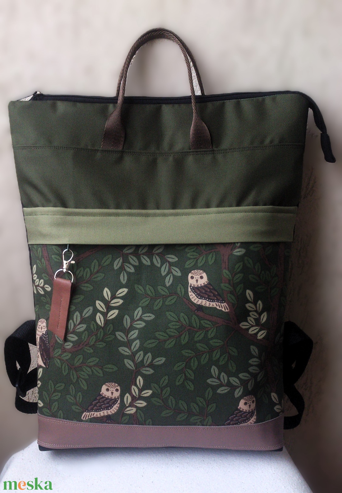 Zöld - baglyos hátizsák/kézitáska- vízálló - valódi bőrrel - pakolós hátizsák - ajándék - kismamáknak - táska & tok - hátizsák - hátizsák - Meska.hu Zöld - baglyos hátizsák/kézitáska- vízálló - valódi bőrrel - pakolós hátizsák - ajándék - kismamáknak - táska & tok - hátizsák - hátizsák - Meska.hu