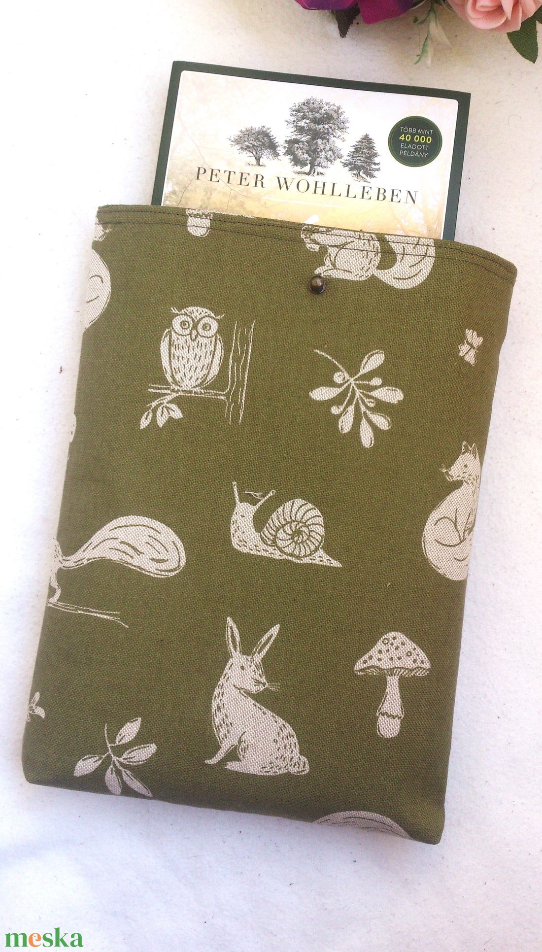 Erdei állatok - könyv védő/ tablet tok - vízálló - neszivel szettben - karácsony - ajándék  - könyv & zene - könyvtok - Meska.hu