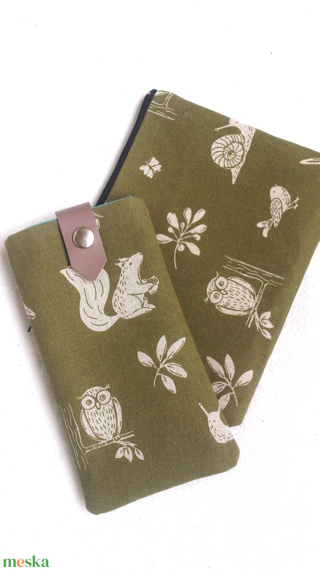 Erdei állatok - telefontok/szemüvegtok + neszivel szettben - ajándék  - táska & tok - pénztárca & más tok - telefontok - Meska.hu