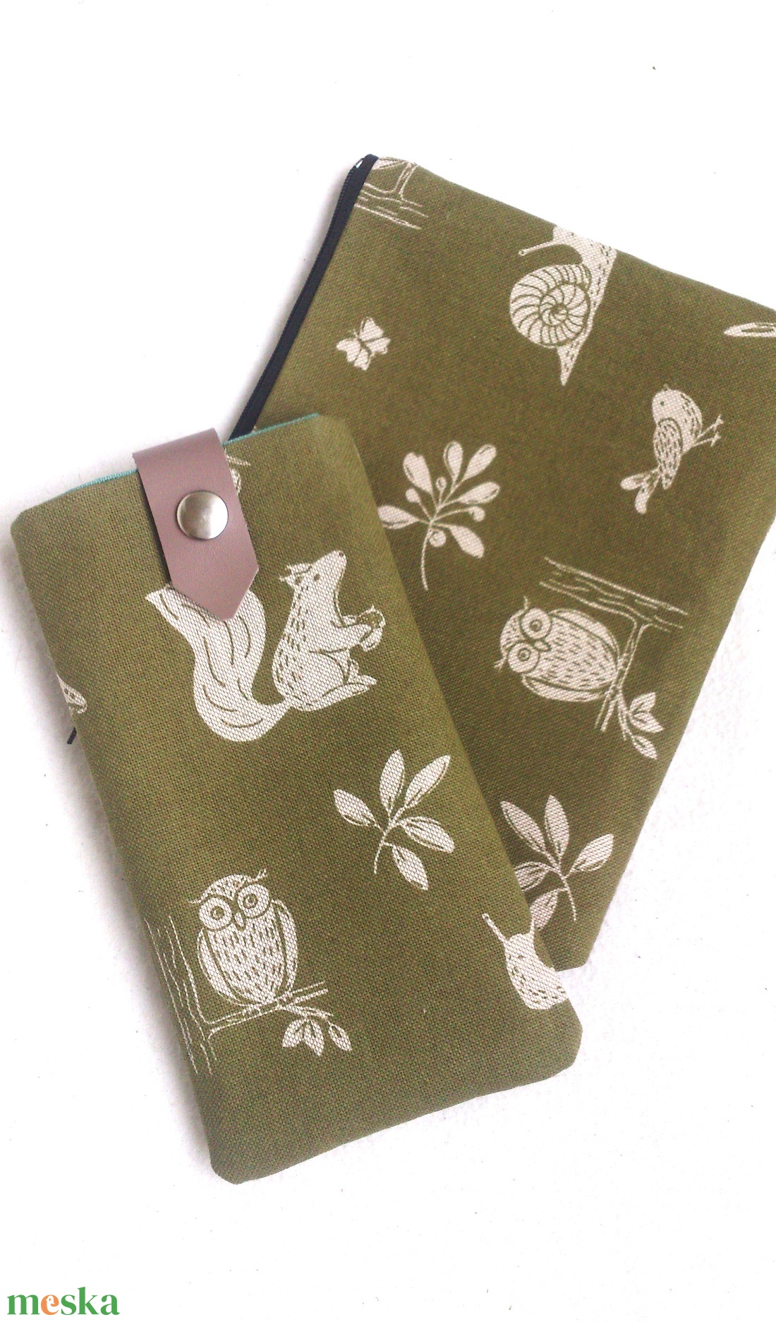 Erdei állatok - telefontok/szemüvegtok + neszivel szettben - ajándék  - táska & tok - pénztárca & más tok - telefontok - Meska.hu