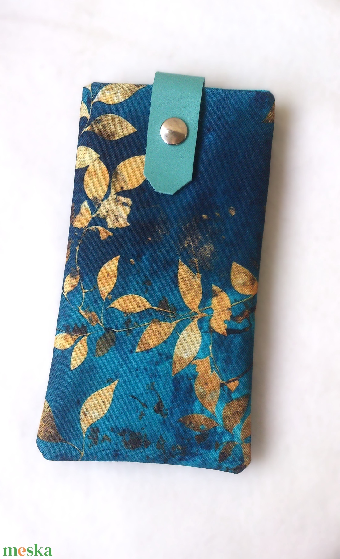 Türkizkék - arany vízálló szemüveg/telefontok - ajándék  - táska & tok - pénztárca & más tok - szemüvegtok - Meska.hu