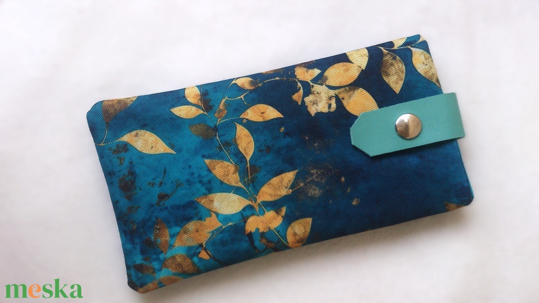 Türkizkék - arany vízálló szemüveg/telefontok - ajándék  - táska & tok - pénztárca & más tok - szemüvegtok - Meska.hu