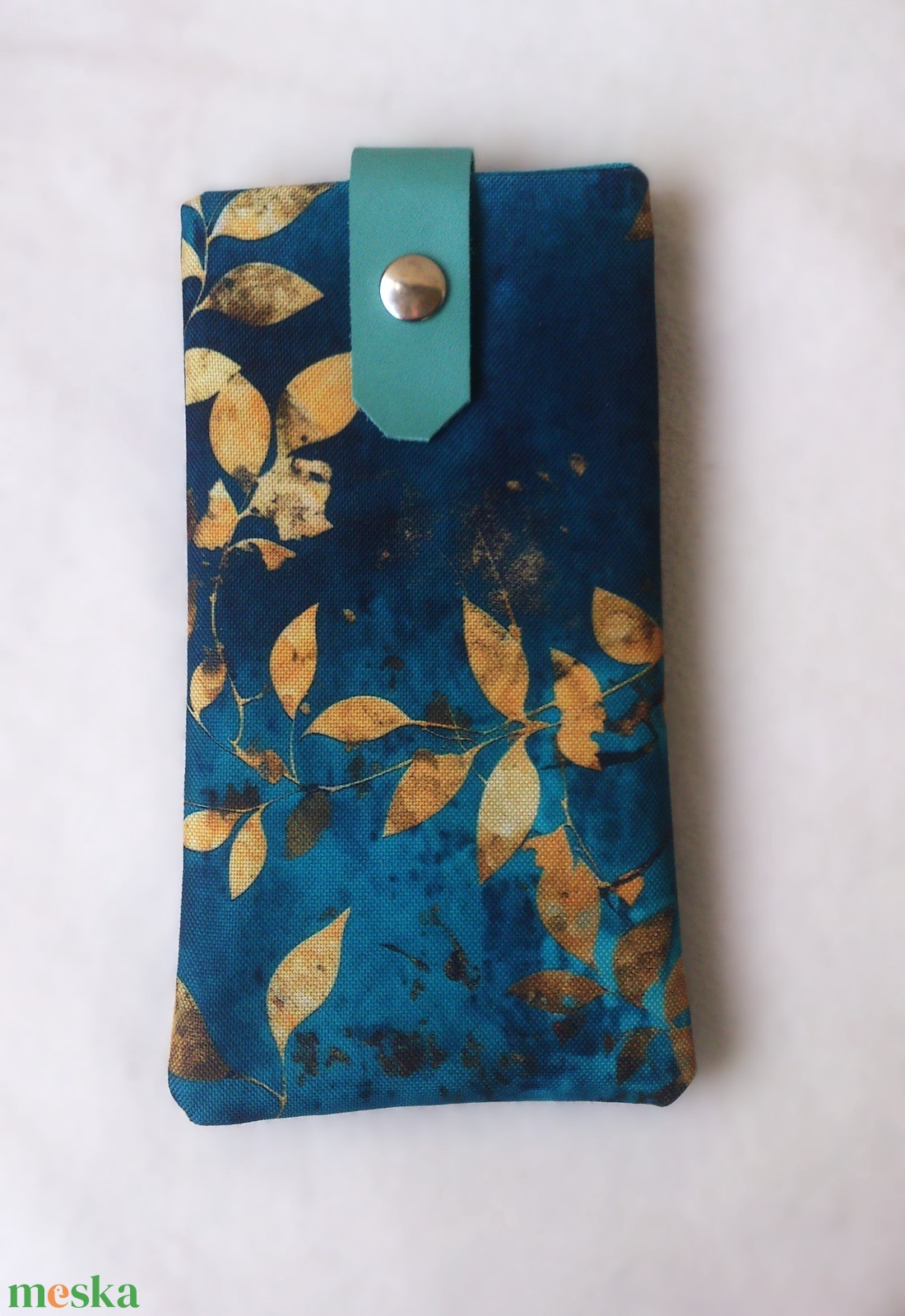 Türkizkék - arany vízálló szemüveg/telefontok - ajándék  - táska & tok - pénztárca & más tok - szemüvegtok - Meska.hu