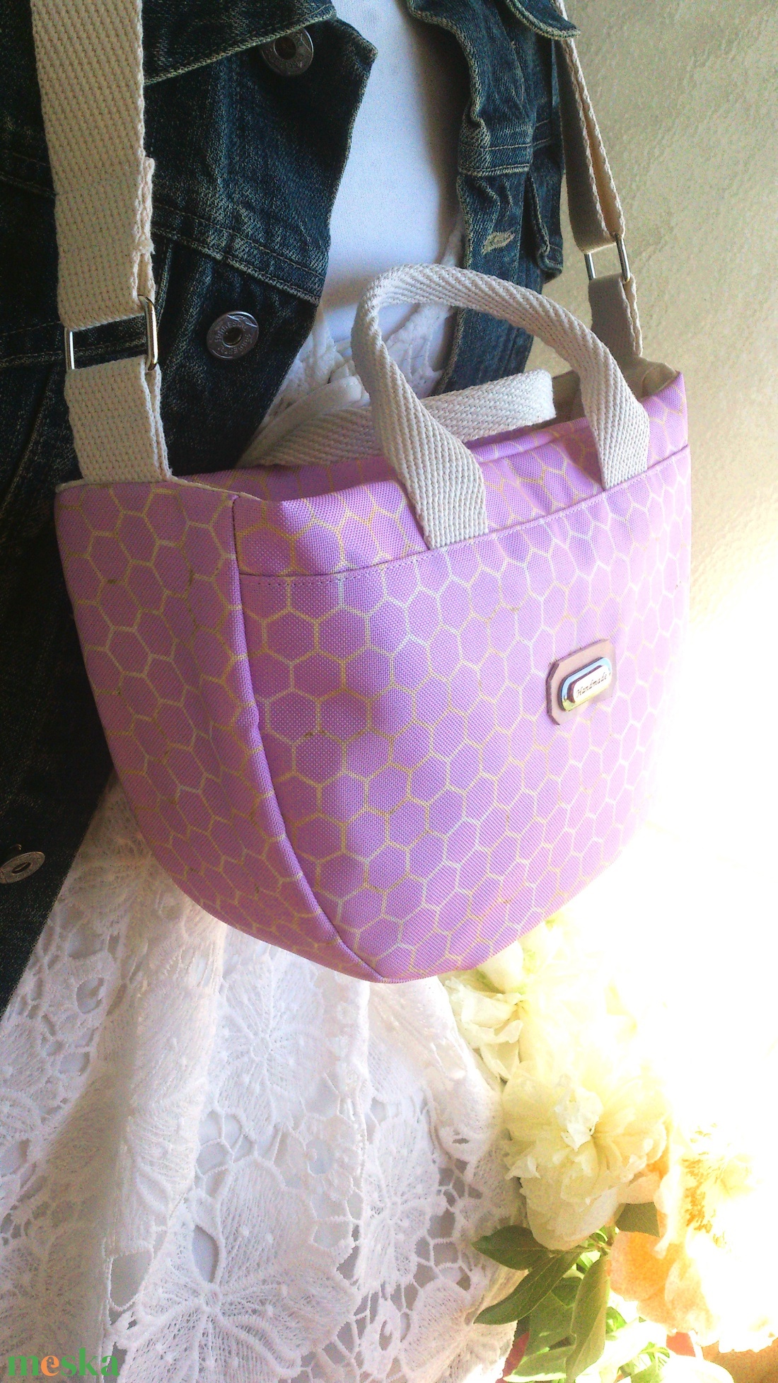 Rose- Cross body - oldaltáska, testtáska  - vízálló - ajándék - Anyák napja - nagyobb méret - táska & tok - kézitáska & válltáska - vállon átvethető táska - Meska.hu