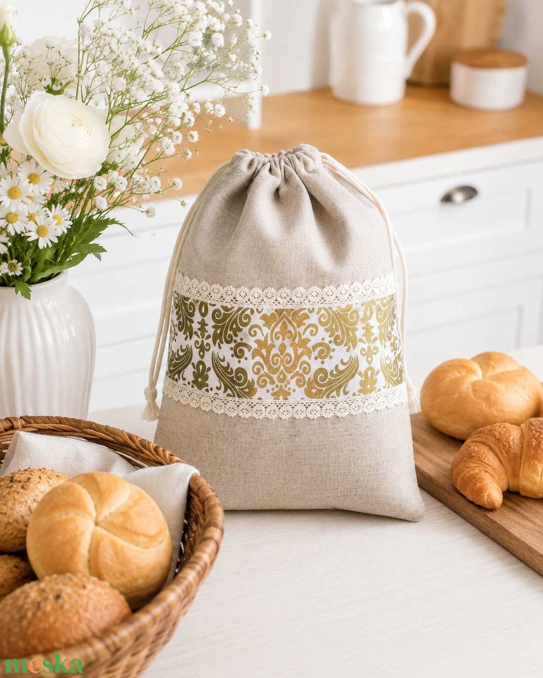 Kenyeres zsák  - péksüteményes zsák - zero waste- ajándék - ünnepi - táska & tok - bevásárlás & shopper táska - kenyeres zsák - Meska.hu