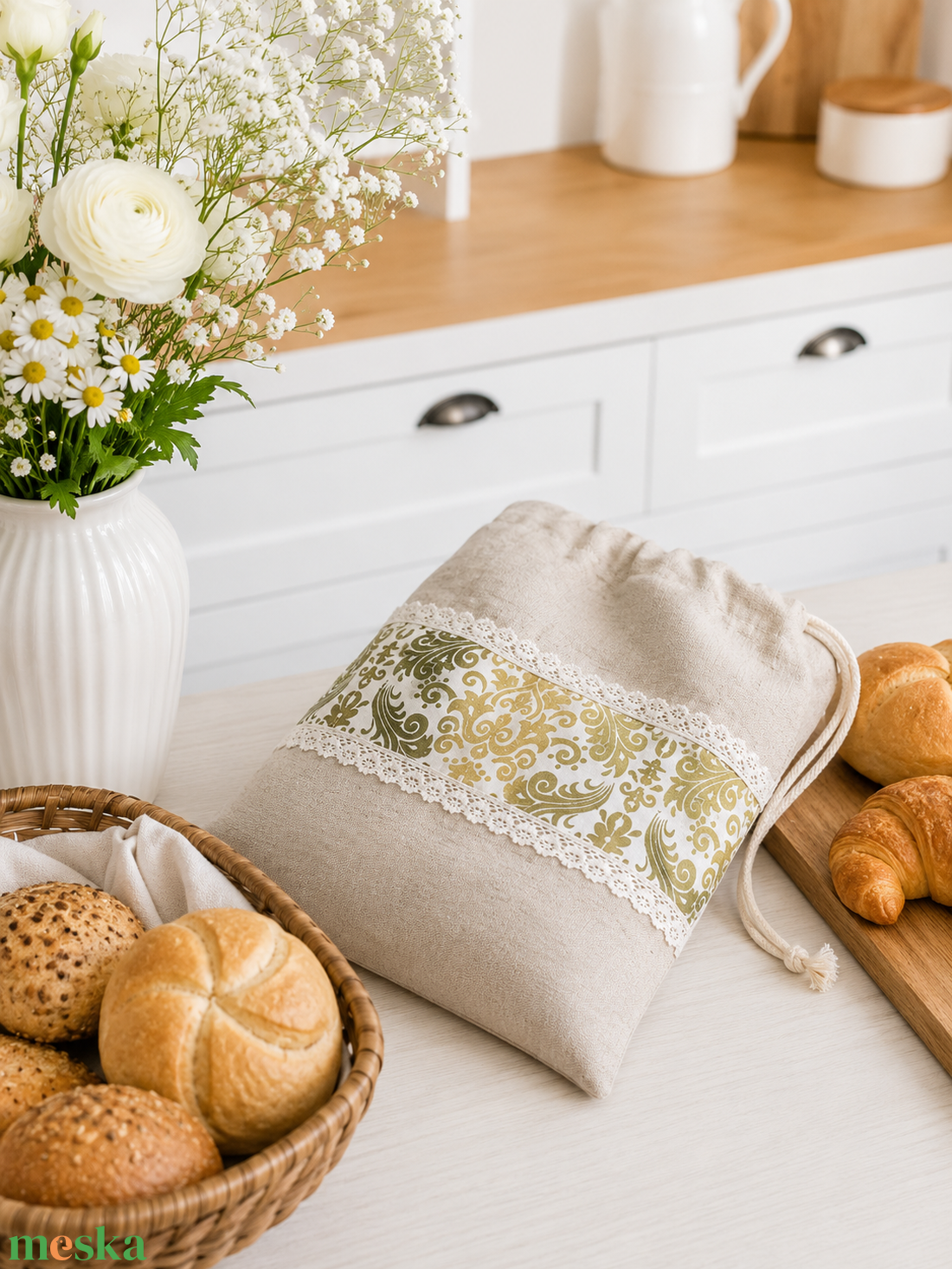 Kenyeres zsák  - péksüteményes zsák - zero waste- ajándék - ünnepi - táska & tok - bevásárlás & shopper táska - kenyeres zsák - Meska.hu