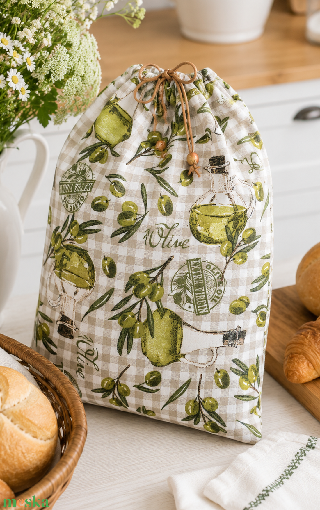Kenyeres zsák - péksüteményes zsák - zero waste- nagy méret - ajándék - táska & tok - bevásárlás & shopper táska - kenyeres zsák - Meska.hu
