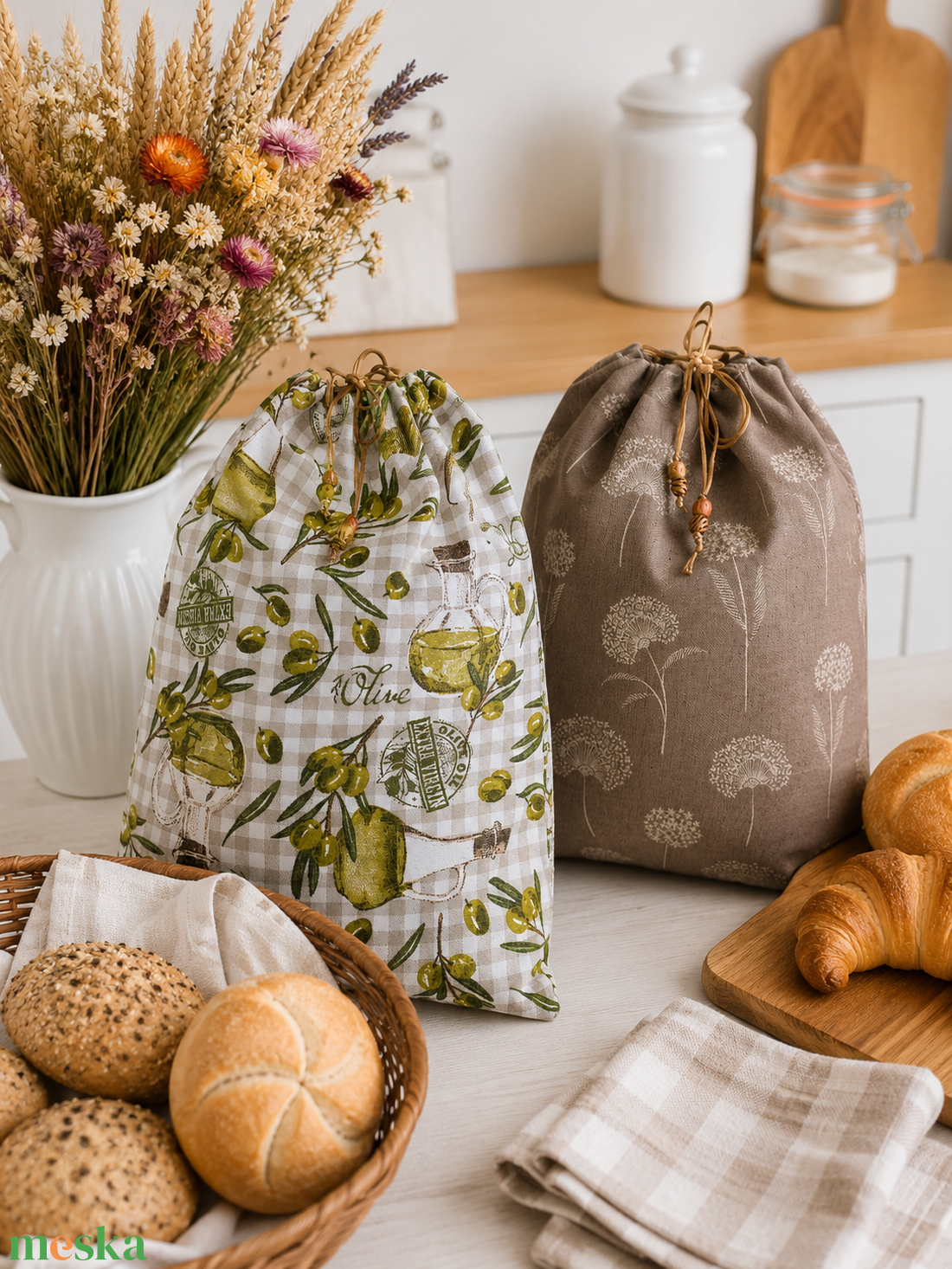 Kenyeres zsák - péksüteményes zsák - zero waste- nagy méret - ajándék - táska & tok - bevásárlás & shopper táska - kenyeres zsák - Meska.hu