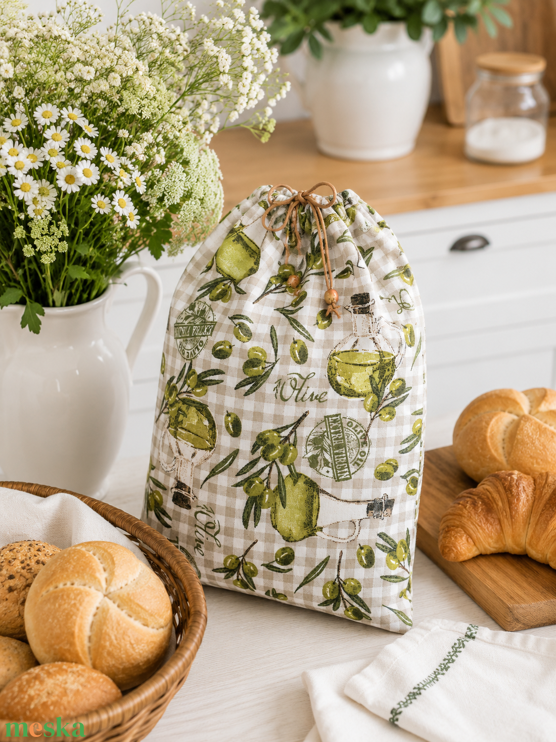 Kenyeres zsák - péksüteményes zsák - zero waste- nagy méret - ajándék - táska & tok - bevásárlás & shopper táska - kenyeres zsák - Meska.hu
