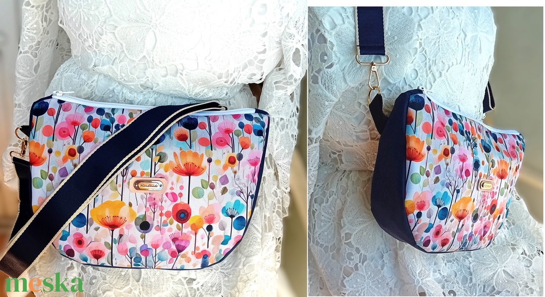 Cross body - tavaszi - oldaltáska, testtáska  - vízálló - ajándék - Heva táska -  - táska & tok - kézitáska & válltáska - vállon átvethető táska - Meska.hu