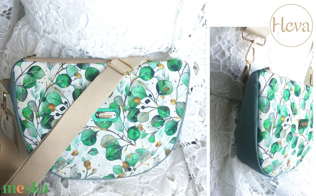 Cross body - tavaszi, menta- oldaltáska, testtáska  - vízálló - ajándék - Heva táska -  - táska & tok - kézitáska & válltáska - vállon átvethető táska - Meska.hu