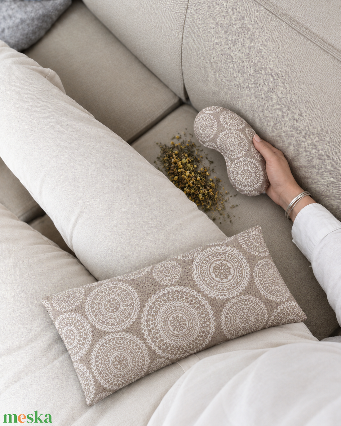 Aromaterápiás - Bio relax- szett - szempárna +testpárna - ajándék - születésnap- névnap -  - szépségápolás - egészségmegőrzési kellékek - gyógynövénypárna - Meska.hu