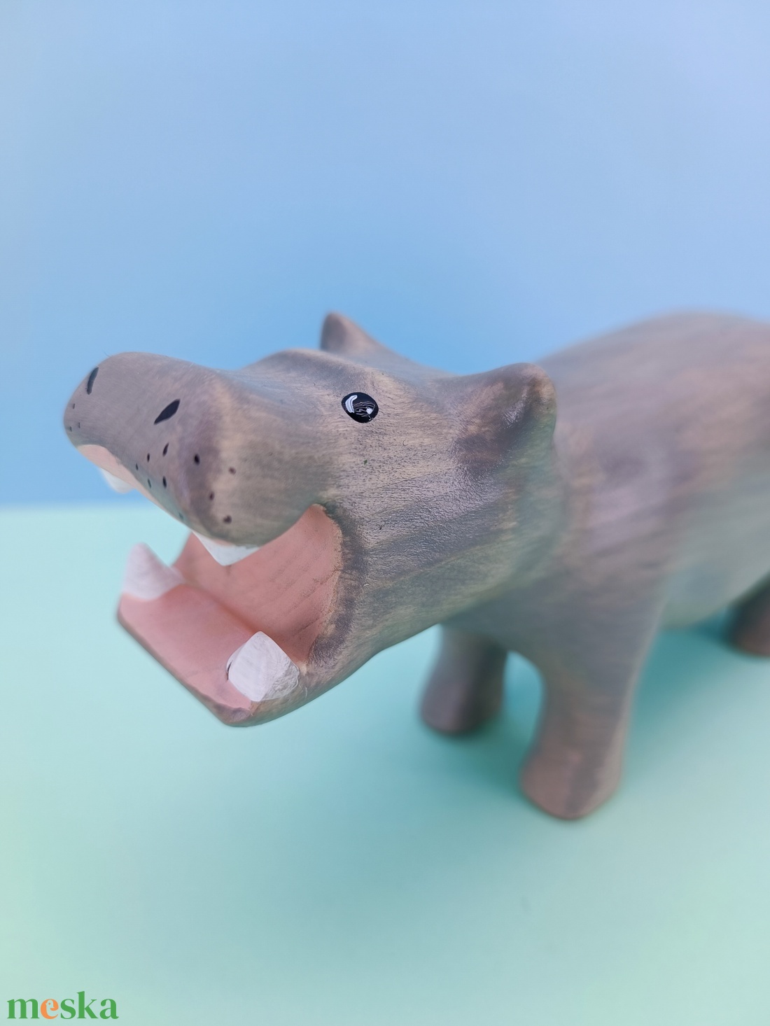 Fából készült viziló figura - játék & sport - plüssállat & játékfigura - más figura - Meska.hu Fából készült viziló figura - játék & sport - plüssállat & játékfigura - más figura - Meska.hu