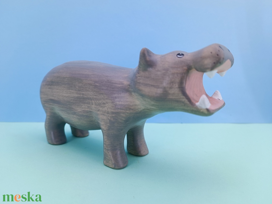 Fából készült viziló figura - játék & sport - plüssállat & játékfigura - más figura - Meska.hu Fából készült viziló figura - játék & sport - plüssállat & játékfigura - más figura - Meska.hu