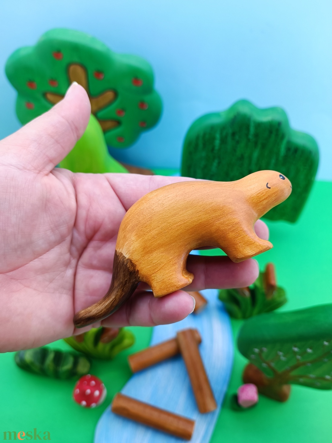 Fa hód játék figura - játék & sport - plüssállat & játékfigura - más figura - Meska.hu Fa hód játék figura - játék & sport - plüssállat & játékfigura - más figura - Meska.hu