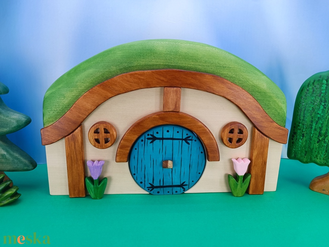 Fából készült hobbit ház /manólak játék szett - játék & sport - plüssállat & játékfigura - más figura - Meska.hu