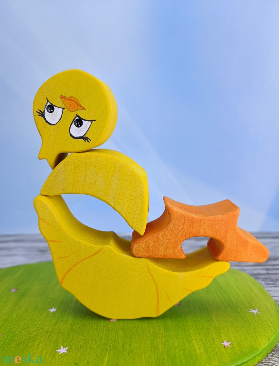 Csibe húsvéti  fa kirakó � kézzel készült fejlesztő játék gyerekeknek - játék & sport - készségfejlesztő és logikai játék - toronyépítő- és egyensúlyozó játékok - Meska.hu