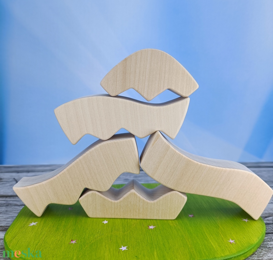 Festhető húsvéti tojás fa kirakó � kézzel készült fejlesztő játék gyerekeknek - játék & sport - készségfejlesztő és logikai játék - toronyépítő- és egyensúlyozó játékok - Meska.hu