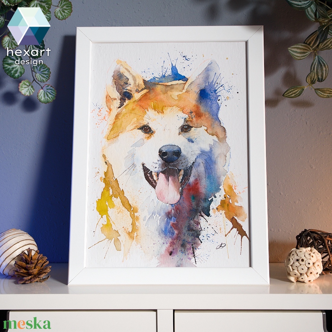 Kutya portré - saját fotódból (rendelésre) - eredeti akvarell festmény - művészet - festmény - akvarell - Meska.hu