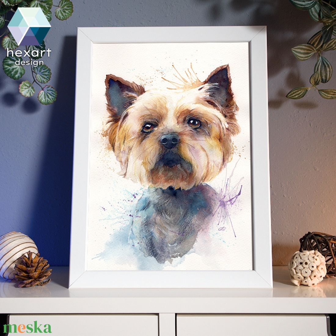 Yorkie portré - eredeti akvarell festmény - művészet - festmény - akvarell - Meska.hu Yorkie portré - eredeti akvarell festmény - művészet - festmény - akvarell - Meska.hu