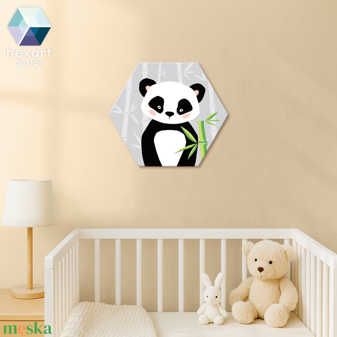 Panda - babaszoba dekoráció, fali kép - otthon & életmód - babaszoba, gyerekszoba - babaszoba kép - Meska.hu