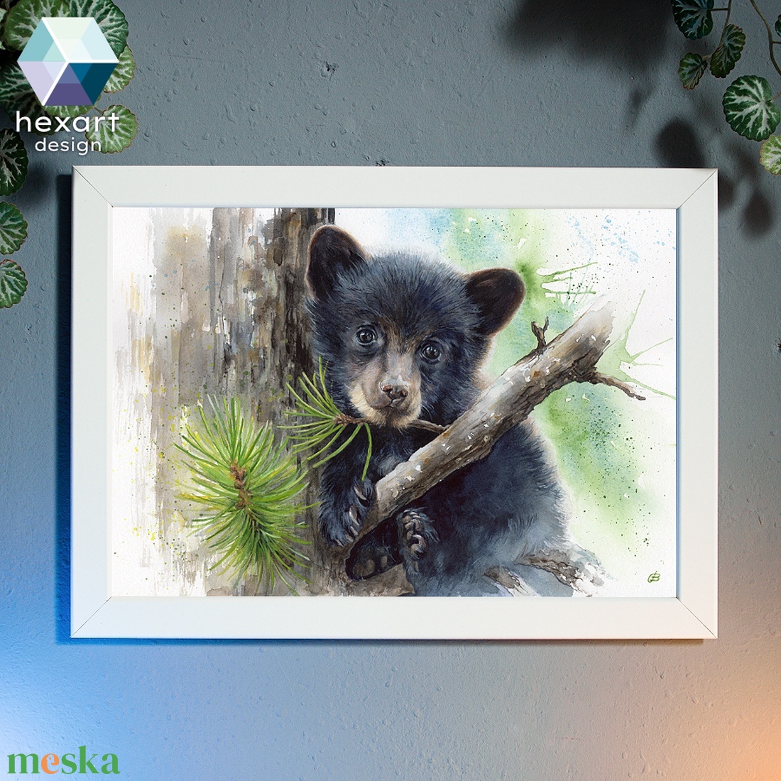 Medvebocs - eredeti akvarell festmény - művészet - festmény - akvarell - Meska.hu