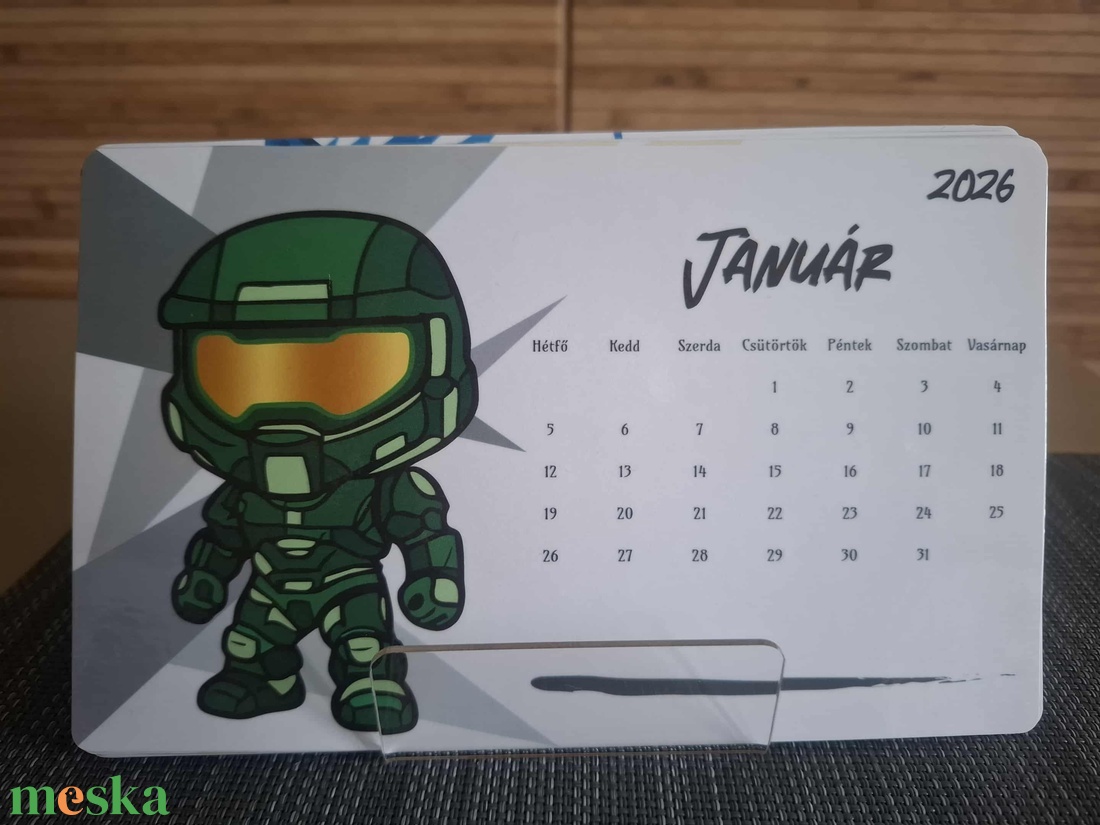 Egyedi kártya naptár - kézzel tervezett FUNKO figurákkal - otthon & életmód - papír, írószer - naptár & tervező - Meska.hu