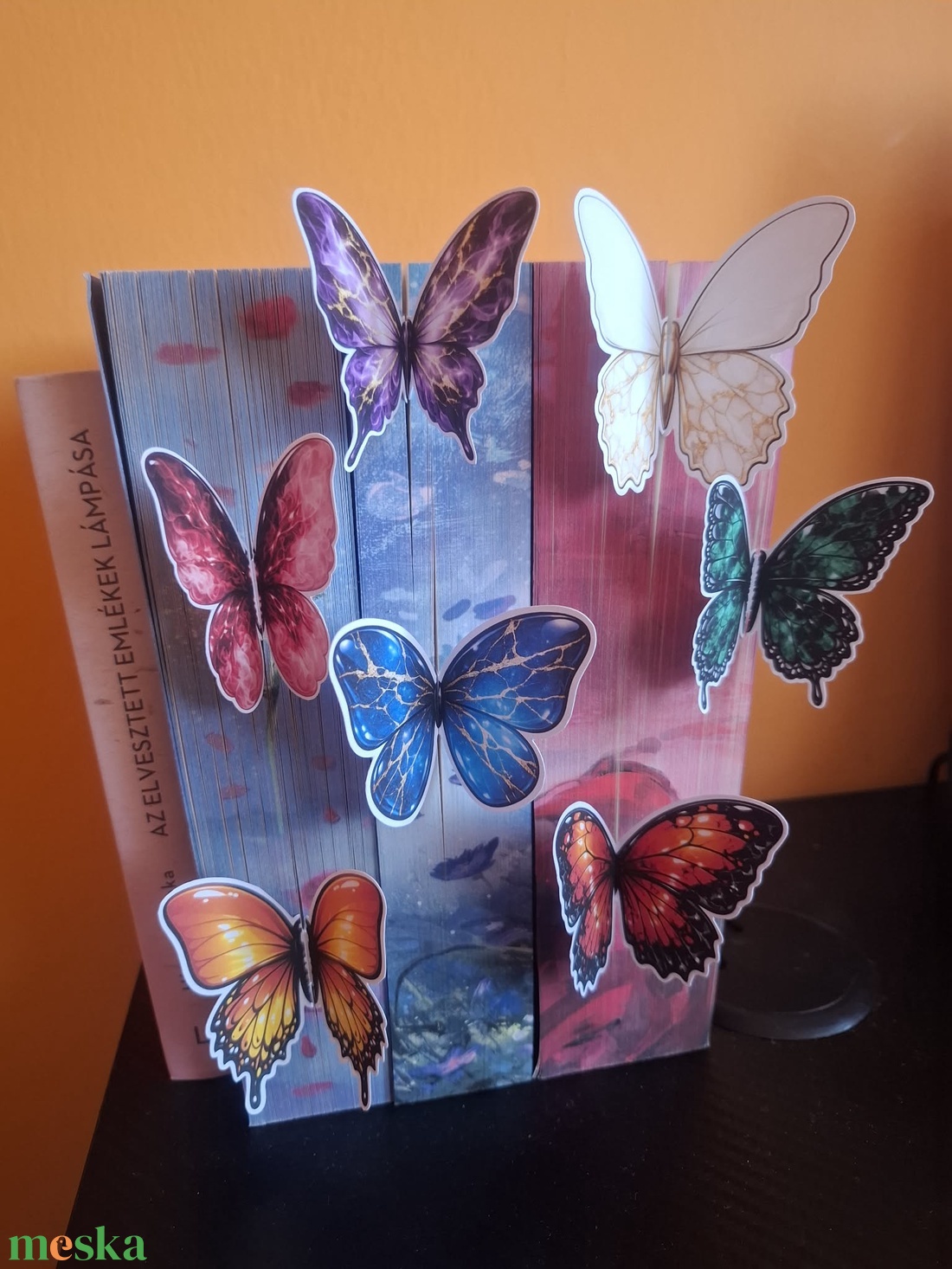 Tavaszi pillangó könyvjelző szett - 7 darabos kollekció - könyv & zene - könyvjelző - Meska.hu