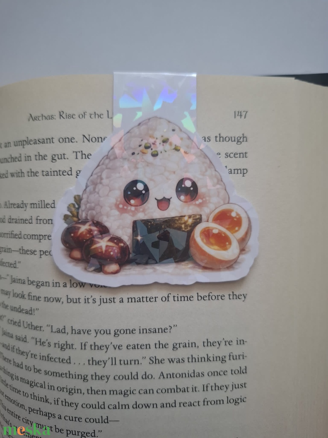 Mágneses könyvjelző - Onigiri - könyv & zene - könyvjelző - Meska.hu