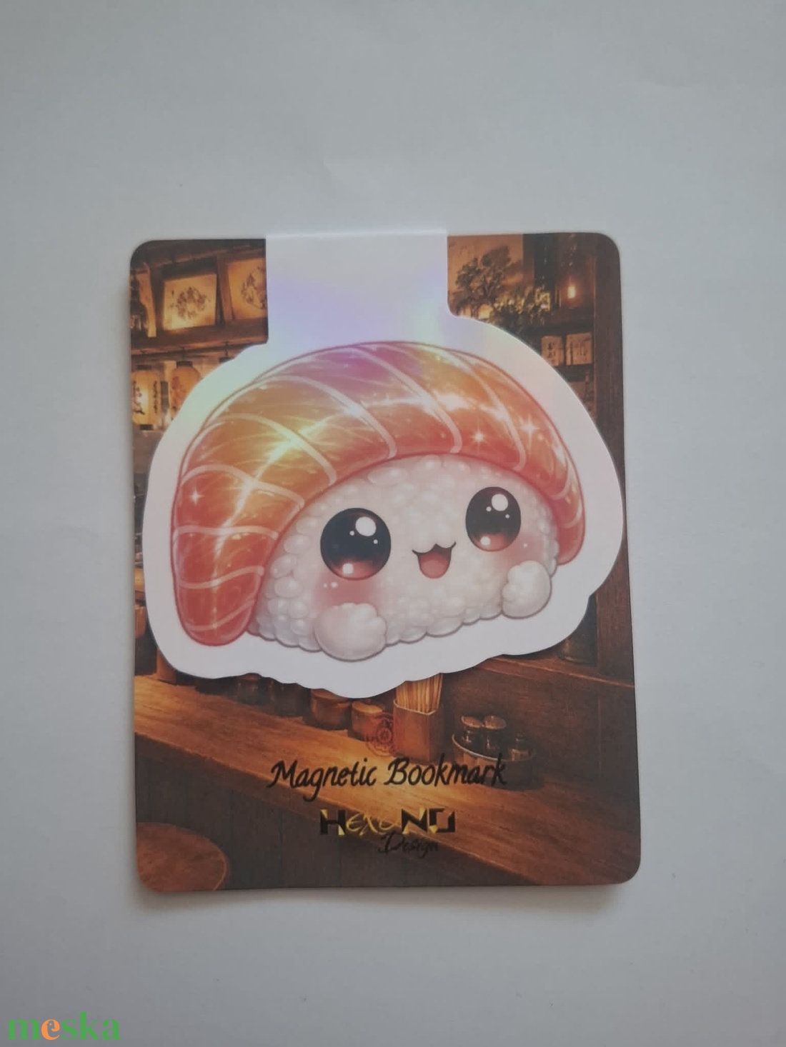 Mágneses könyvjelző - Lazacos Nigiri - könyv & zene - könyvjelző - Meska.hu
