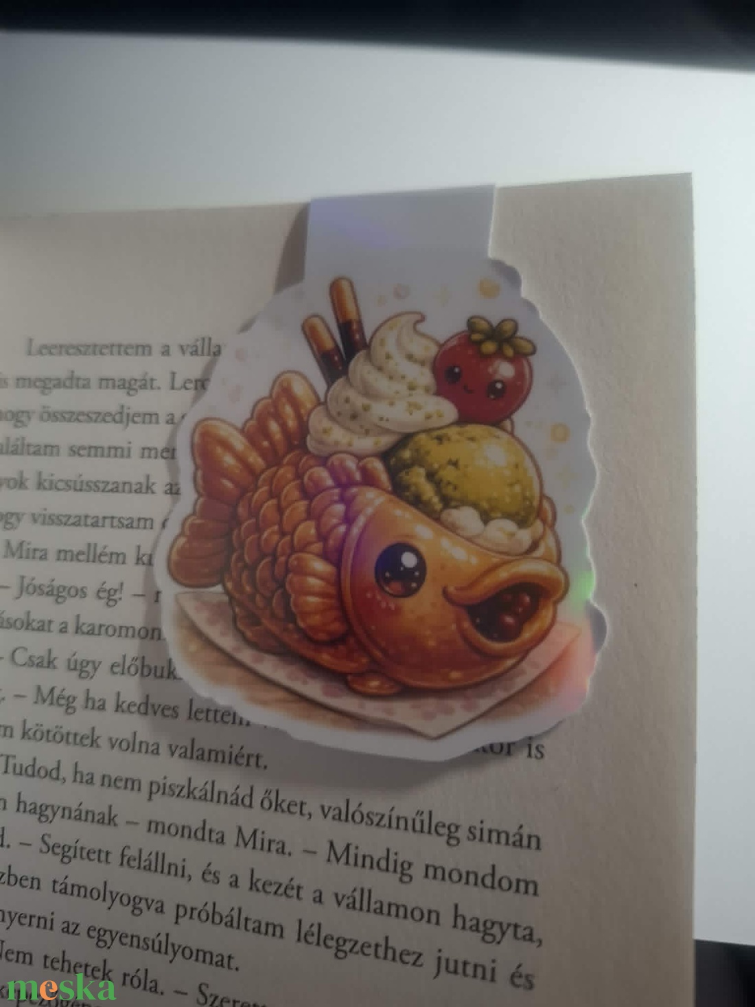 Mágneses könyvjelző - Taiyaki fagyival - könyv & zene - könyvjelző - Meska.hu