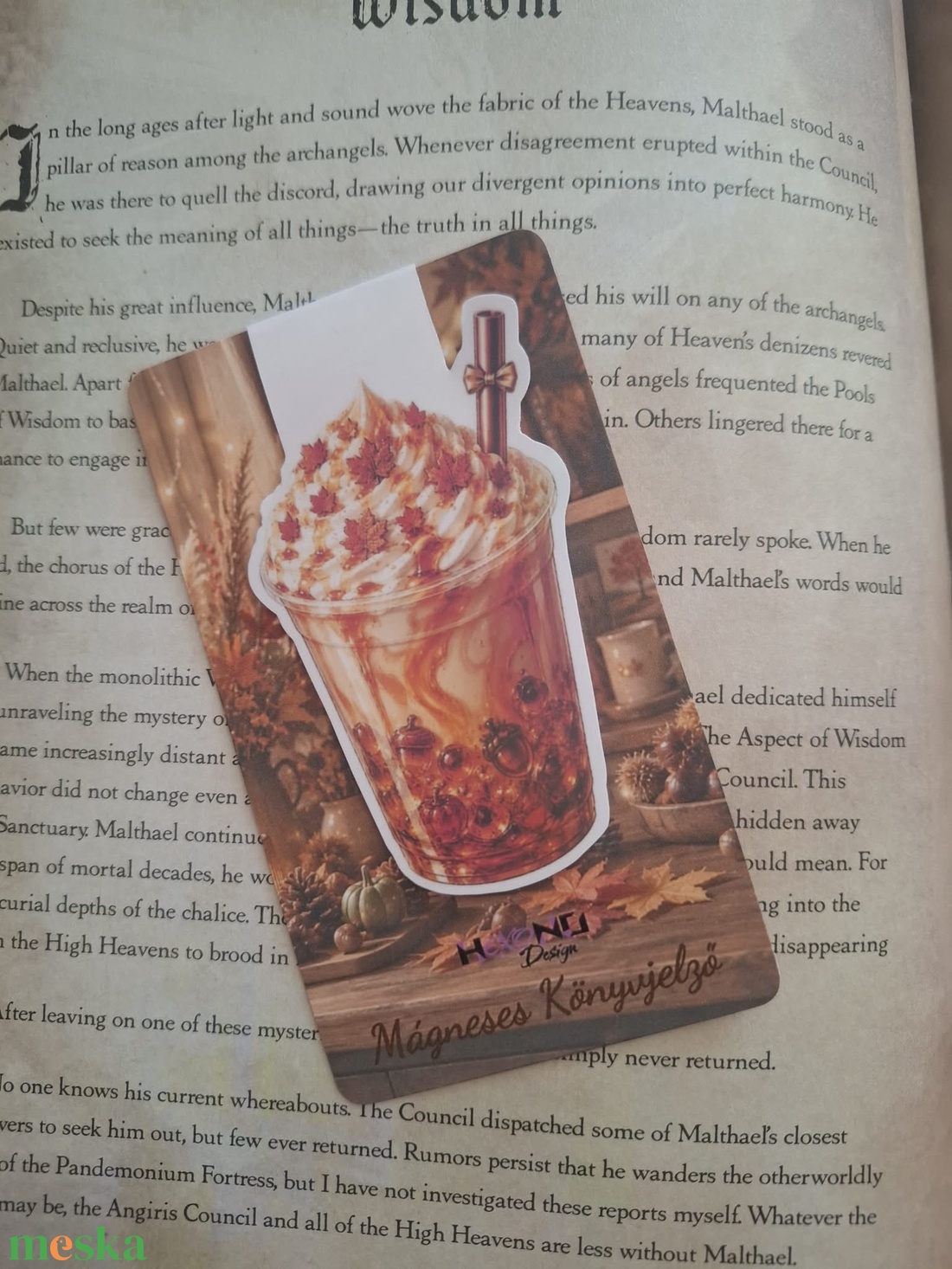 Maple Latte - mágneses könyvjelző - könyv & zene - könyvjelző - Meska.hu