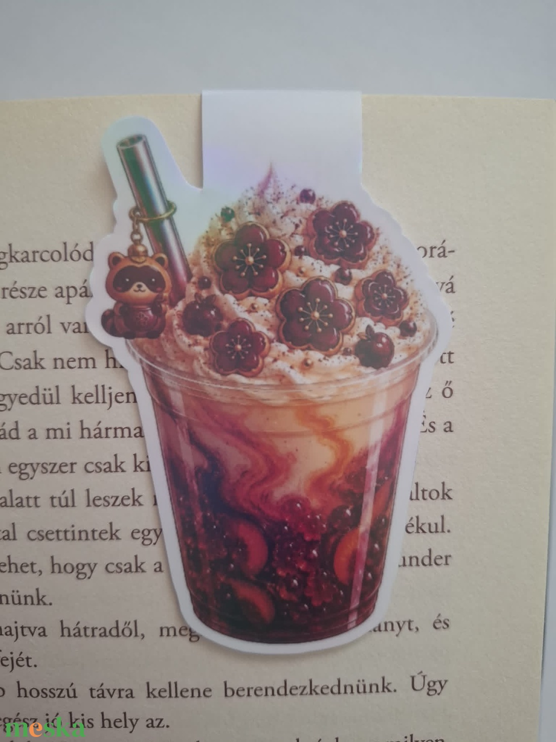 Ume (japán szilva) Latte - mágneses könyvjelző - könyv & zene - könyvjelző - Meska.hu