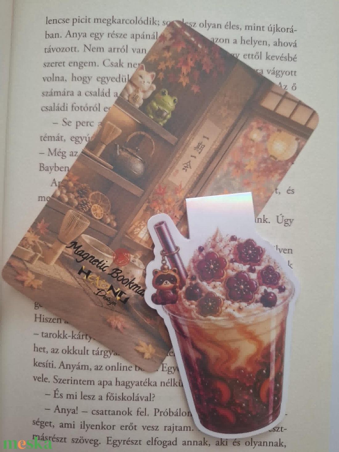Ume (japán szilva) Latte - mágneses könyvjelző - könyv & zene - könyvjelző - Meska.hu
