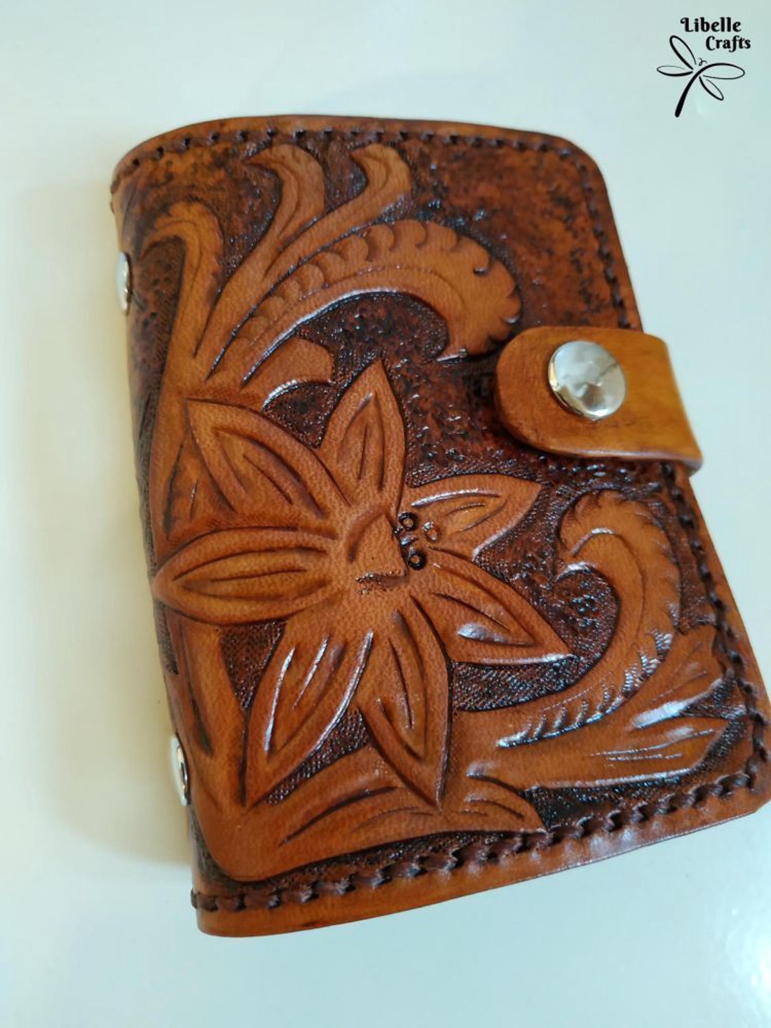 Antikolt, virág mintás igazolványtartó - táska & tok - pénztárca & más tok - kártyatartó & irattartó - Meska.hu