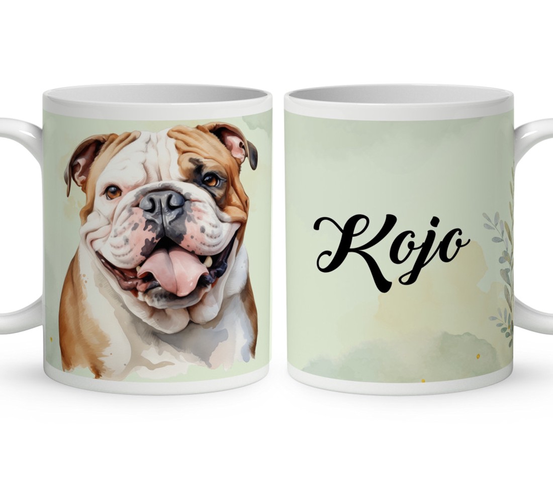 Névvel kérhető - Angol bulldog portré mintás bögre - otthon & életmód - konyhafelszerelés, tálalás - tálalás - bögre & csésze - Meska.hu